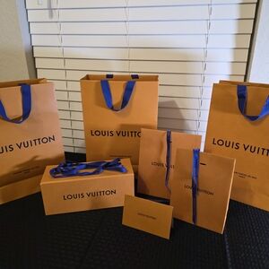Louis Vuitton Tangerine Bags with Cobalt Handles